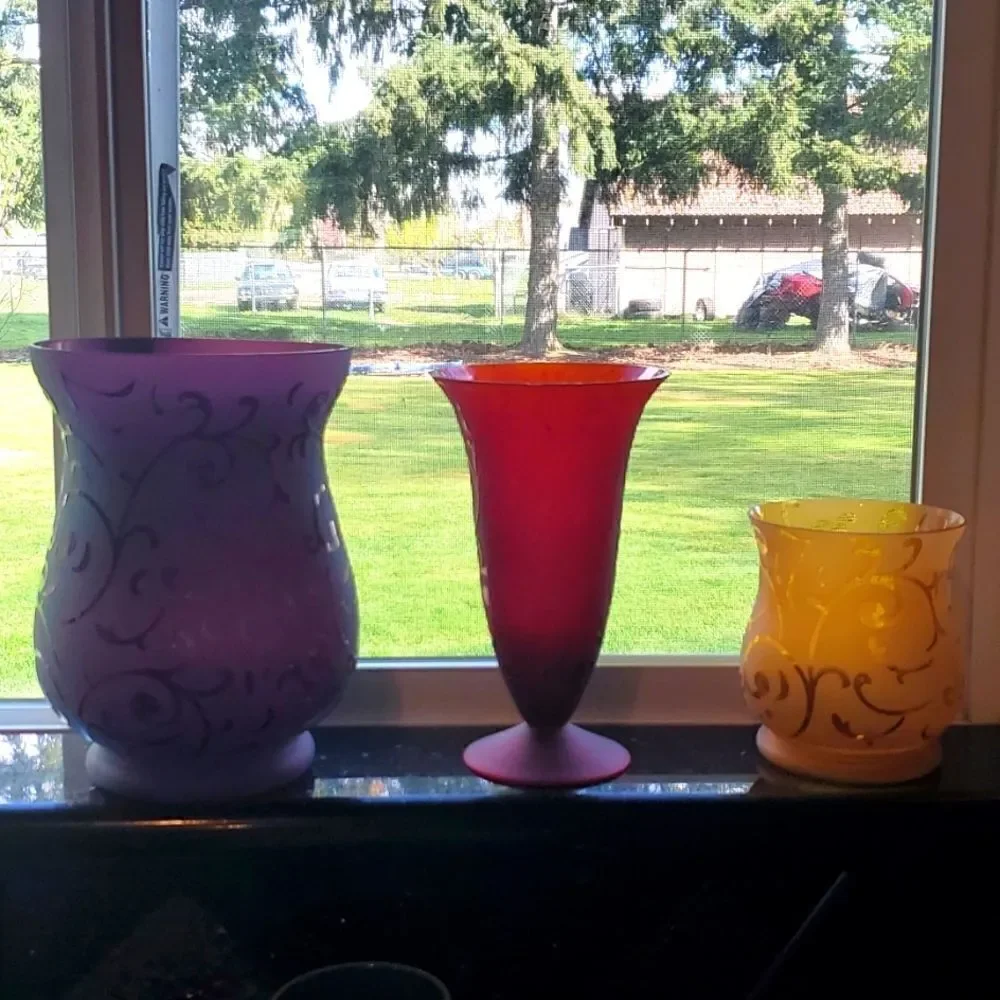 GLASS Vases, Beautiful, Purchased @ World Market, Excellent Condition!